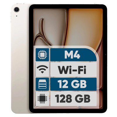 تبلت 13 اینچ اپل مدل iPad Air 2026 M4 Wi-Fi ظرفیت 128 گیگابایت و رم 12 گیگابایت، رزولوشن دوربین اصلی 12 مگاپیکسل، پشتیبانی از قلم و کیبورد