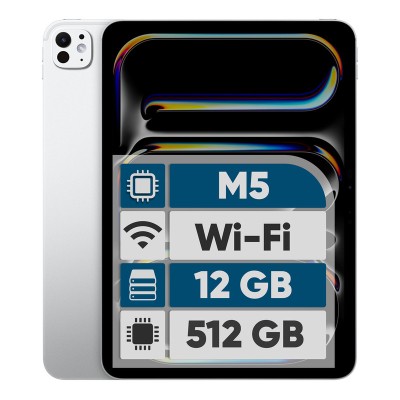 تبلت 11 اینچ اپل مدل IPad Pro 2025 M5 Wi-Fi ظرفیت 512 گیگابایت و رم 12 گیگابایت، رزولوشن دوربین 12 مگاپیکسل، پشتیبانی از قلم و کیبورد