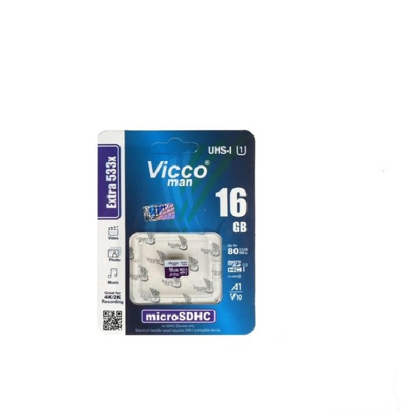 کارت حافظه microSDHC ویکو من مدل Extre 533X کلاس 10 استاندارد UHS-I U1 سرعت 80MBps ظرفیت 16 گیگابایت