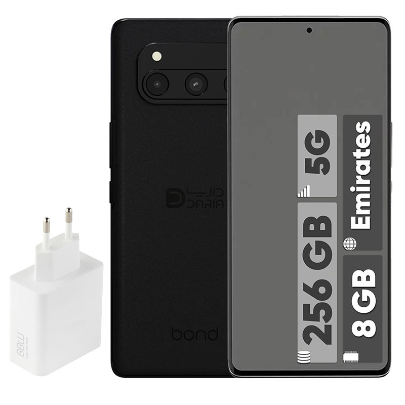 گوشی موبایل داریا مدل bond 5G دو سیم کارت ظرفیت 256 گیگابایت و رم 8 گیگابایت - نسخه امارات - به همراه شارژر 66 وات داریا