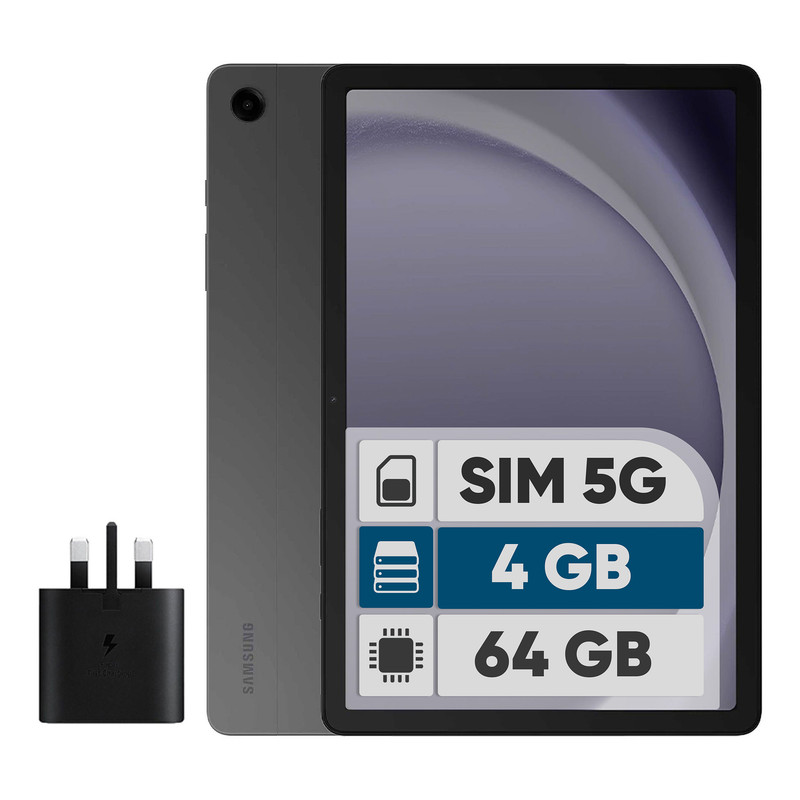 تبلت 11 اینچ سامسونگ مدل Galaxy Tab A9 Plus 5G ظرفیت 64 گیگابایت و رم 4 گیگابایت به همراه شارژر