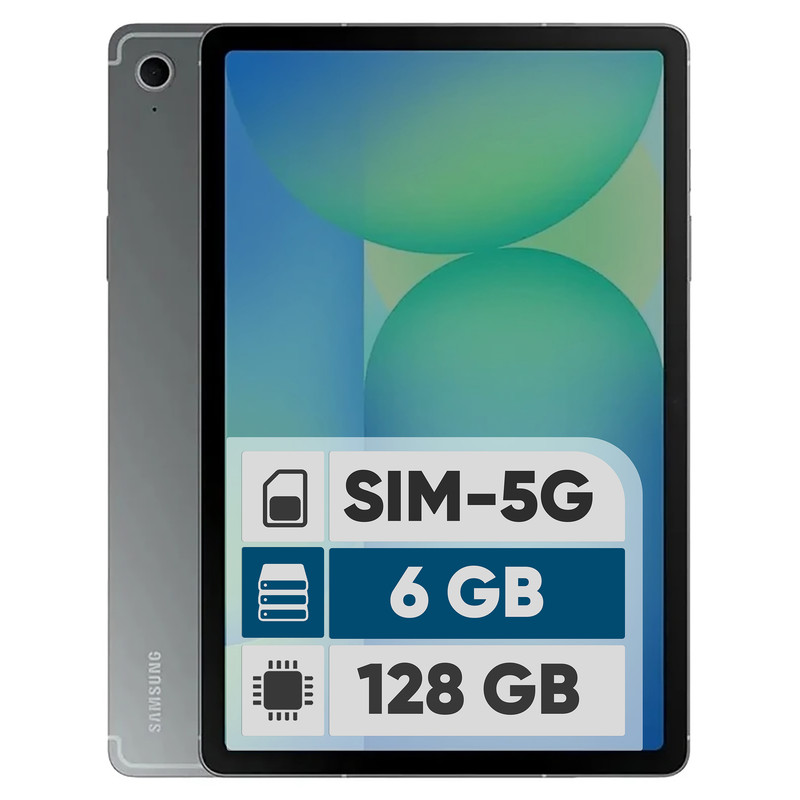 تبلت 10.9 اینچ سامسونگ مدل Galaxy Tab S10 Lite 5G با ظرفیت 128 گیگابایت و رم 6 گیگابایت، قابلیت پشتیبانی از سیم‌ کارت، رزولوشن دوربین اصلی 8 مگاپیکسل، پشتیبانی از قلم