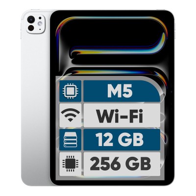 تبلت 11 اینچ اپل مدل IPad Pro 2025 M5 Wi-Fi ظرفیت 256 گیگابایت و رم 12 گیگابایت، رزولوشن دوربین 12 مگاپیکسل، پشتیبانی از قلم و کیبورد