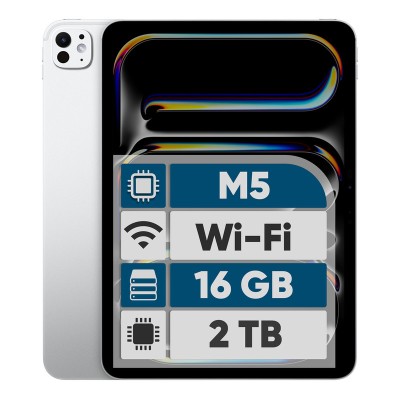 تبلت 11 اینچ اپل مدل IPad Pro 2025 M5 Wi-Fi ظرفیت 2 ترابایت و رم 16 گیگابایت، رزولوشن دوربین 12 مگاپیکسل، پشتیبانی از قلم و کیبورد